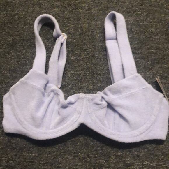 Victoria's Secret Terry Cloth Lavender Purple Underwire Bikini Size 32C & Small - Picture 2 of 7